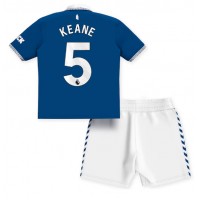 Everton Michael Keane #5 Heimtrikotsatz Kinder 2023-24 Kurzarm (+ Kurze Hosen)